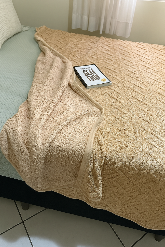 Manta Glamour Com Sherpa da Mesma Cor - #1