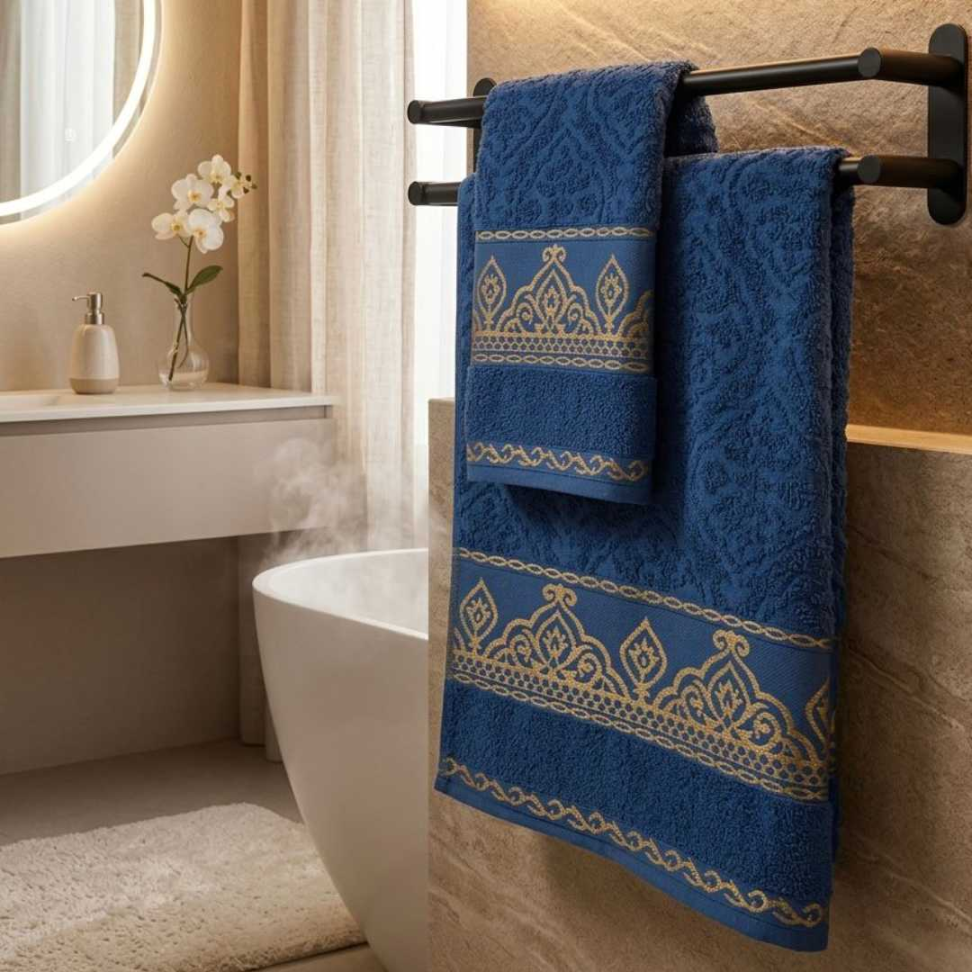 Kit Toalhas Luxo 2 Peças 100% Algodão Alta Absorção Durável e Super Confortável - #13