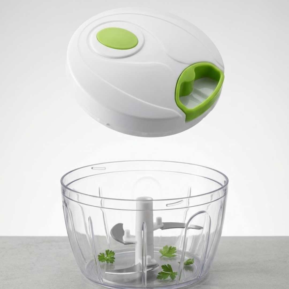 Triturador de Alimentos Manual 3 Lâminas Ultra Afiadas Pica Alho Cebola Legumes Rápido e Sem Esforço - #7