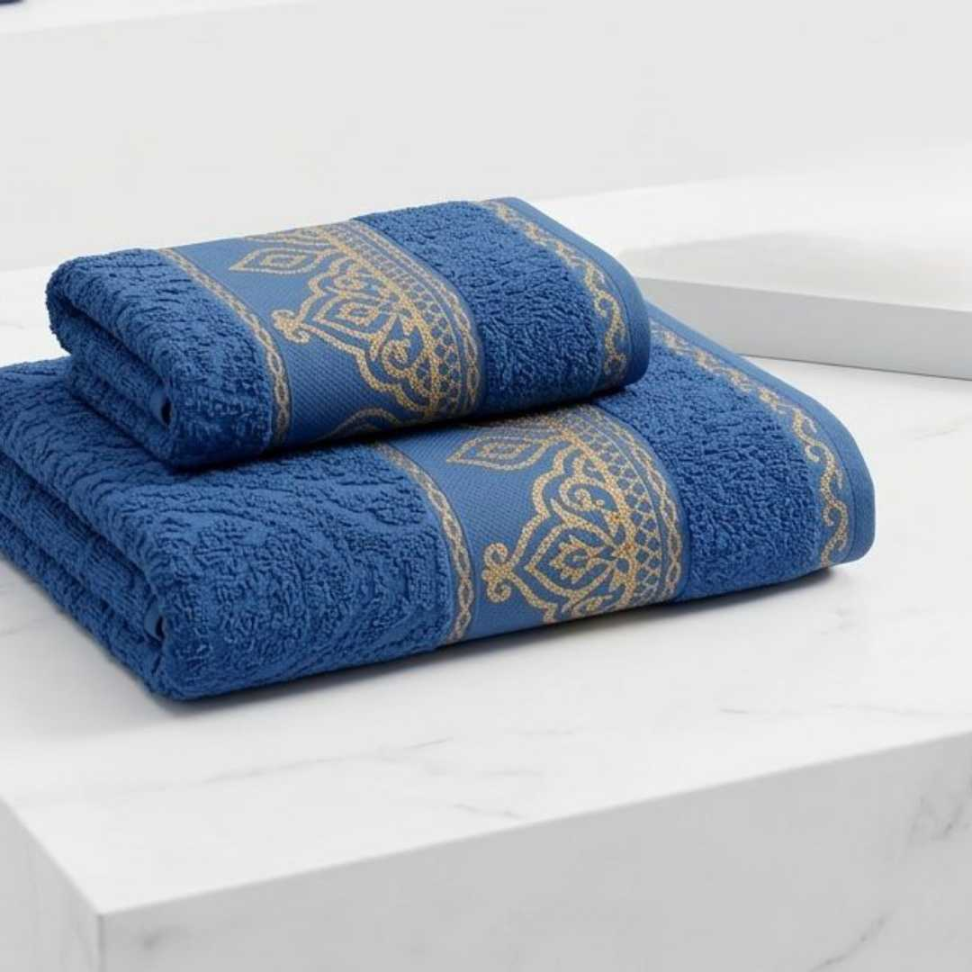 Kit Toalhas Luxo 2 Peças 100% Algodão Alta Absorção Durável e Super Confortável - #12