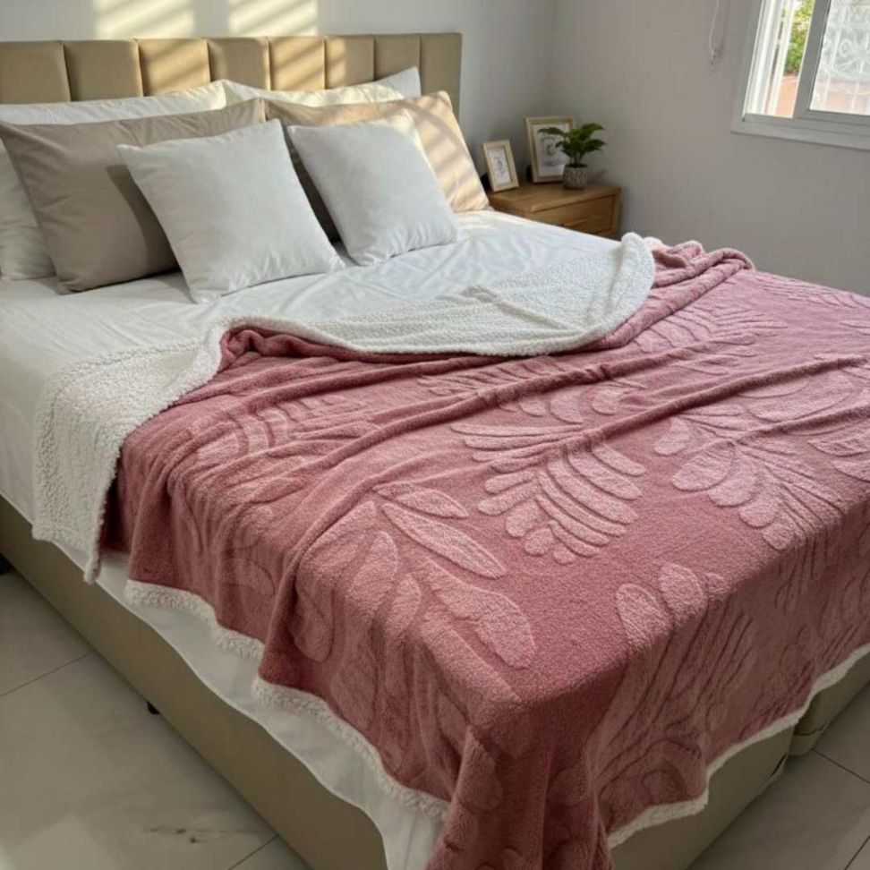 Manta Sherpa Premium Casal Queen Ultra Macia Quentinha e Aconchegante Toque de Pelo de Carneiro Luxo para Inverno 1,90X2,10 - #15