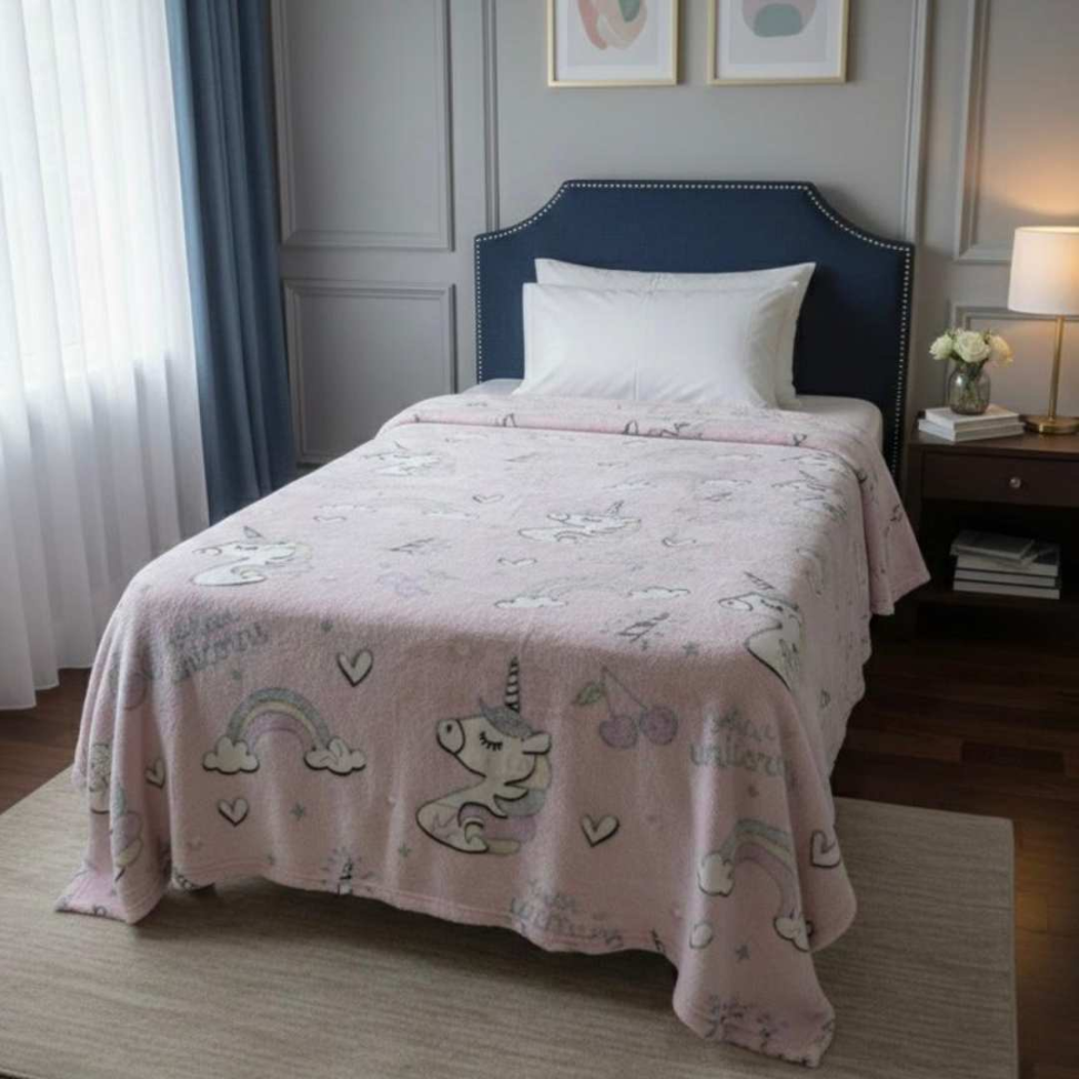 Manta Infantil que Brilha no Escuro 1,80x2,00 Cobertor Macio Estampas Divertidas Conforto e Magia para Crianças - #13
