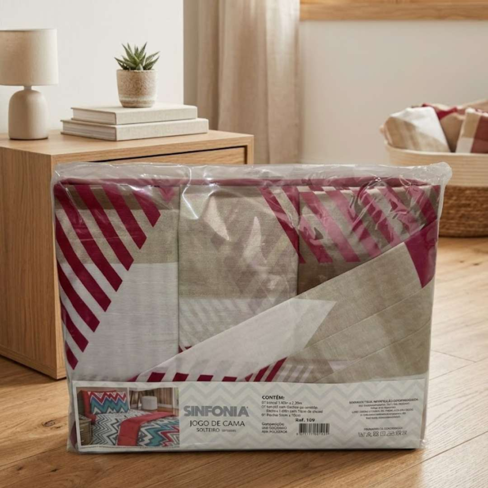 Jogo de Lençol Solteiro 3 Peças Premium Toque Macio 60% Algodão + Elástico 18cm que Não Escapa Conforto e Elegância para Seu Quarto - #8