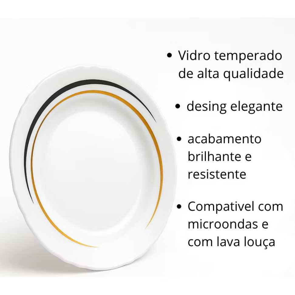 Aparelho De Jantar 20 Peças Golden Fratelli - #4