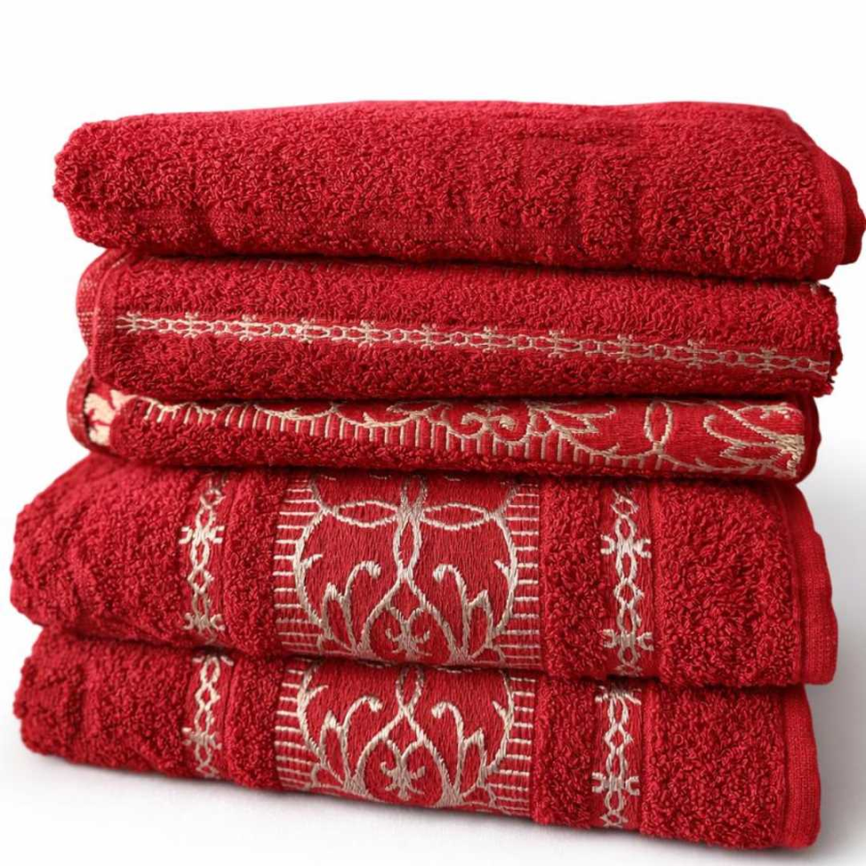 Jogo de Toalhas 5 Peças 100% Algodão Premium Super Macias Alta Absorção Banho + Rosto + Piso Luxo - #7