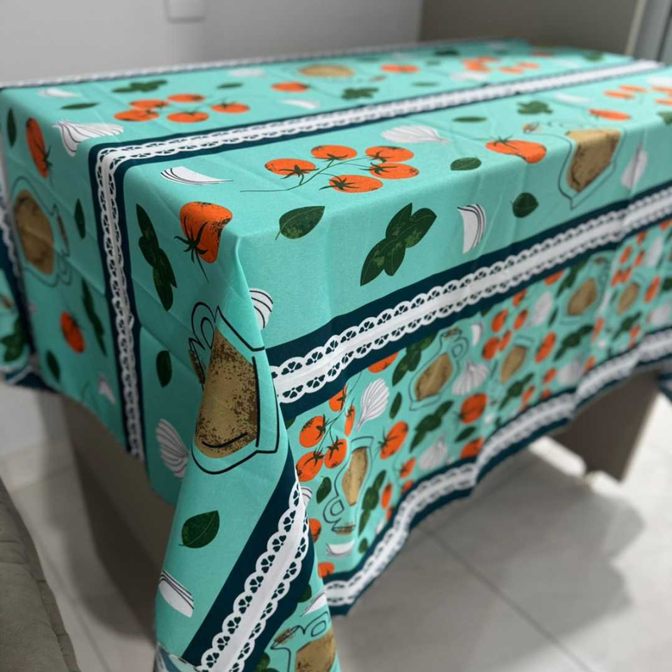 Toalha de Mesa 6 Lugares Oxford Impermeável Estampas Modernas, Fácil de Limpar e Não Amassa Deixe Sua Cozinha Linda e Prática - #16