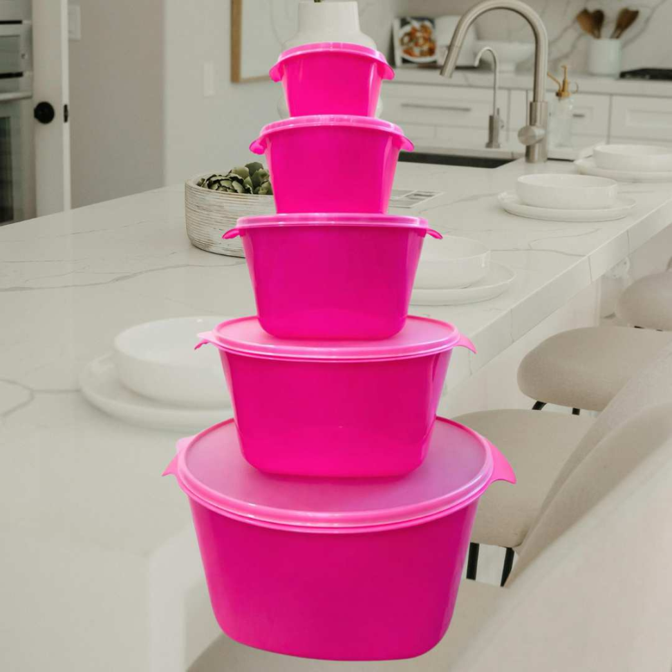 Kit Potes Plásticos com Tampa Hermética Jogo Organizador de Alimentos Multiuso - #6