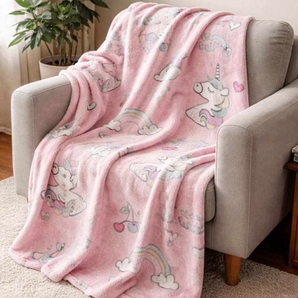 Manta Infantil que Brilha no Escuro 1,80x2,00 Cobertor Macio Estampas Divertidas Conforto e Magia para Crianças - #25