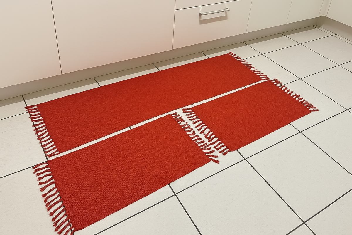 Jogo De Tapete Para Cozinha 100% Algodão - Cores Aleatórias - #15