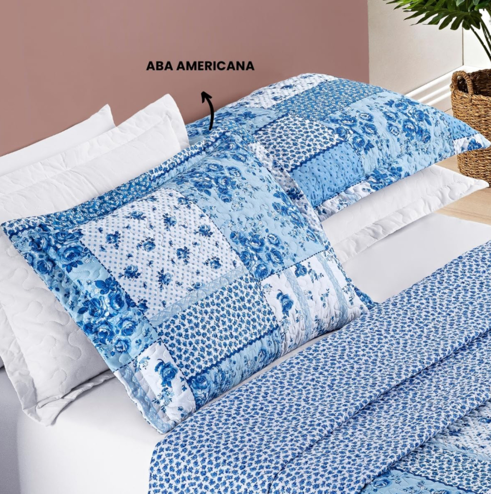 Cobre Leito Estampado Queen 3 Peças Dupla Face - #3