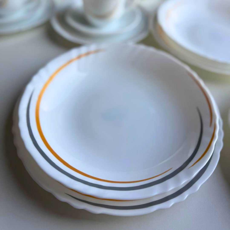 Jogo de Jantar 20 Peças Branco com Detalhes Dourados Elegância e Sofisticação para Sua Mesa Posta - #4