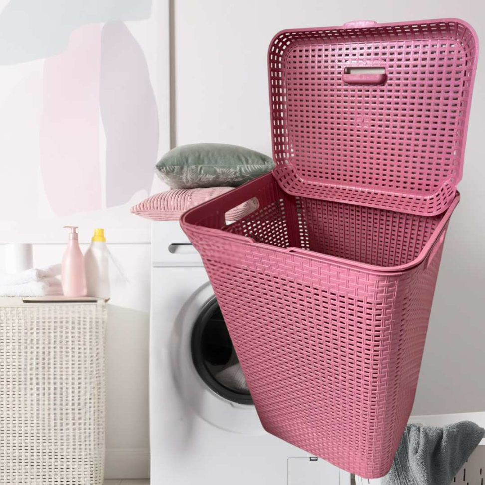 Cesto de Roupas 72L com Tampa Organizador Premium em Polipropileno Resistente Design Moderno Grande Capacidade e Anti-Odor para Seu Lar - #17