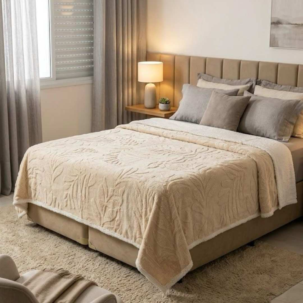 Manta Sherpa Premium Casal Queen Ultra Macia Quentinha e Aconchegante Toque de Pelo de Carneiro Luxo para Inverno 1,90X2,10 - #3
