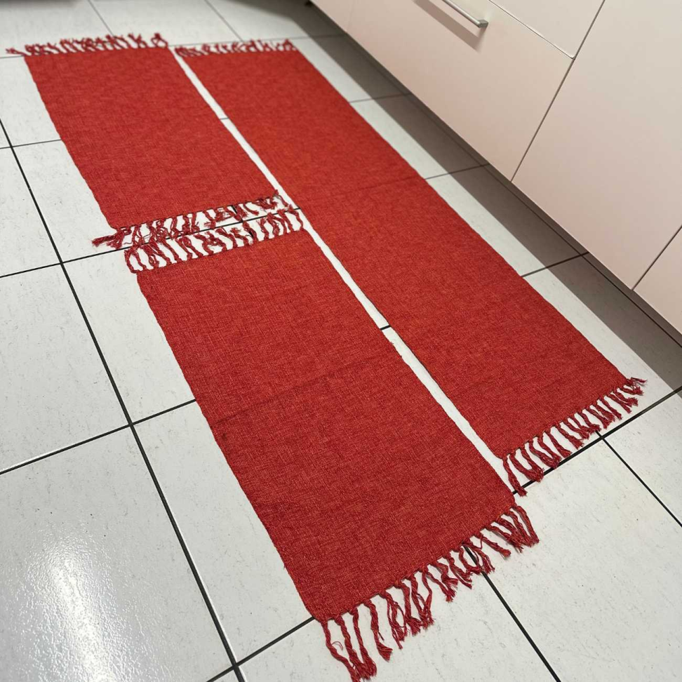 Jogo De Tapete Para Cozinha 100% Algodão - Cores Aleatórias - #9