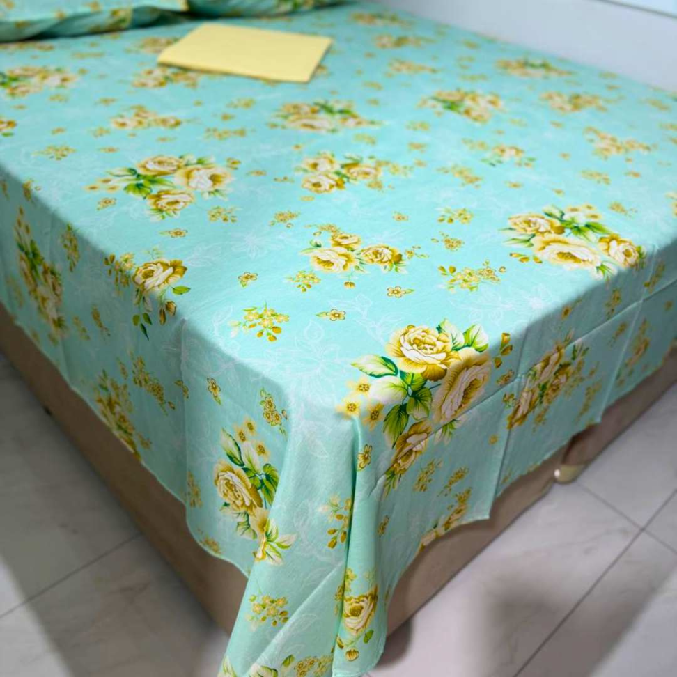 Jogo de Lençol Queen 4 Peças Floral Premium com Elástico Toque Macio 60% Algodão Conforto e Elegância para Seu Quarto. - #9