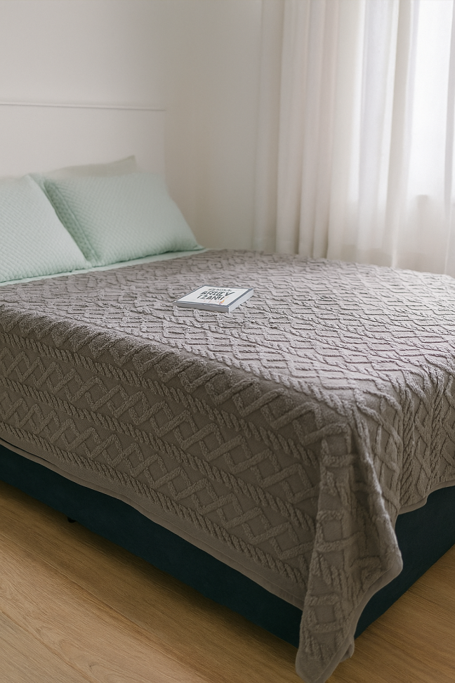 Manta Glamour Com Sherpa da Mesma Cor - #1