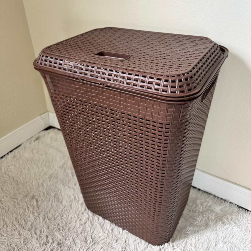 Cesto de Roupas 72L com Tampa Organizador Premium em Polipropileno Resistente Design Moderno Grande Capacidade e Anti-Odor para Seu Lar - #19