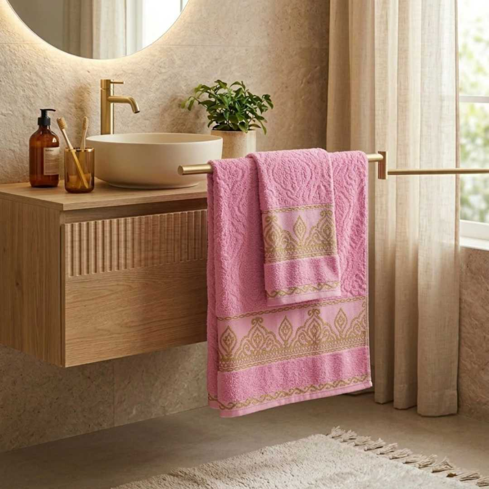 Kit Toalhas Luxo 2 Peças 100% Algodão Alta Absorção Durável e Super Confortável - #8