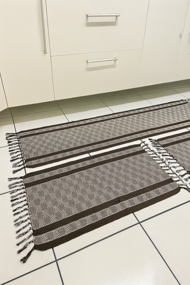 Jogo De Tapete Para Cozinha 100% Algodão - Cores Aleatórias - #13