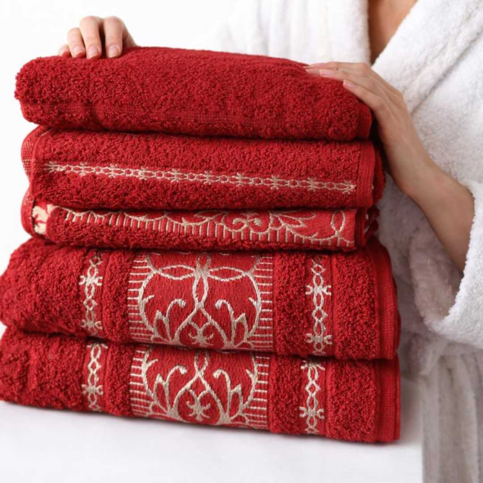 Jogo de Toalhas 5 Peças 100% Algodão Premium Super Macias Alta Absorção Banho + Rosto + Piso Luxo - #8