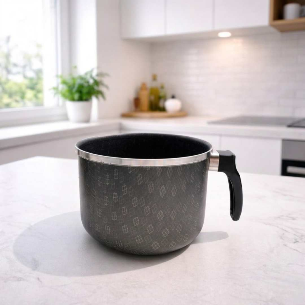 Jogo de Canecos 3 Peças Antiaderente Teflon Premium Panelas Pequenas Resistentes com Cabo Ideal para Leite Café e Molhos - #2