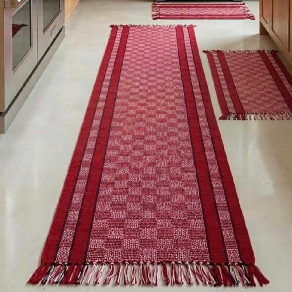 Jogo de Tapete Cozinha 3 Peças 100% Algodão Kit Completo com Passadeira + 2 Tapetes Super Resistente e Elegante. - #15