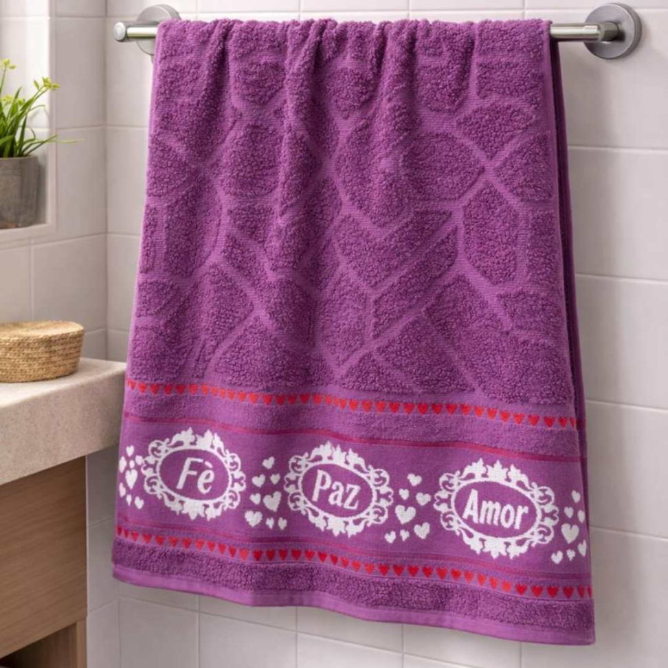 Toalha de Banho 100% Algodão 75x1,50 Absorvente Bordada Premium Conforto e Qualidade. - #13