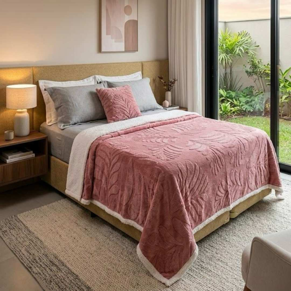 Manta Sherpa Premium Casal Queen Ultra Macia Quentinha e Aconchegante Toque de Pelo de Carneiro Luxo para Inverno 1,90X2,10 - #7