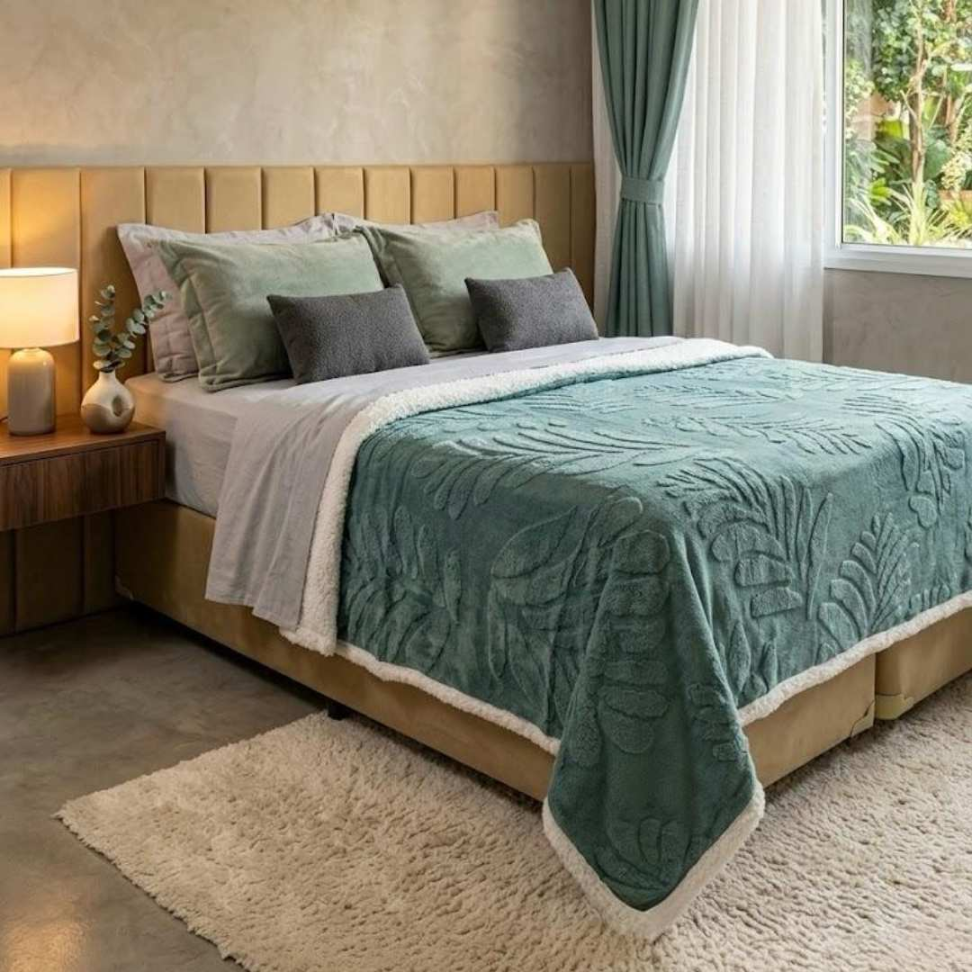 Manta Sherpa Premium Casal Queen Ultra Macia Quentinha e Aconchegante Toque de Pelo de Carneiro Luxo para Inverno 1,90X2,10 - #8