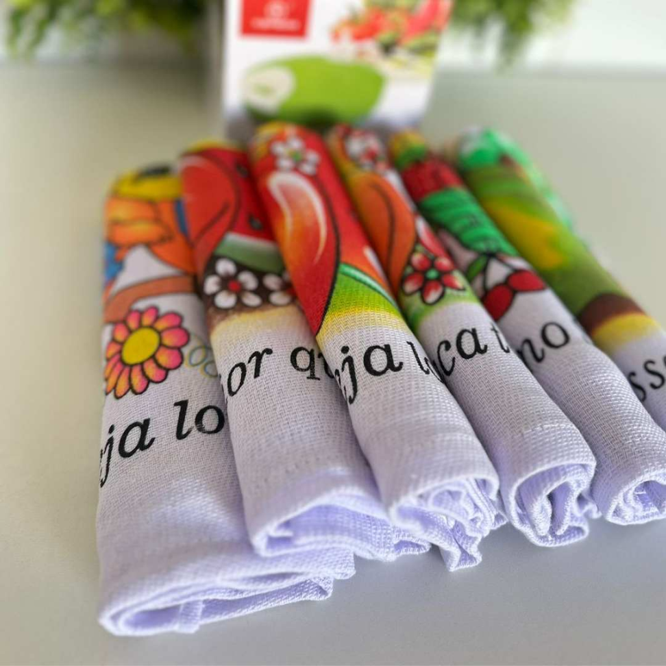 Kit 6 Panos de Prato Estampados Pano de Copa Alta Absorção Durável e Decorativo - #2