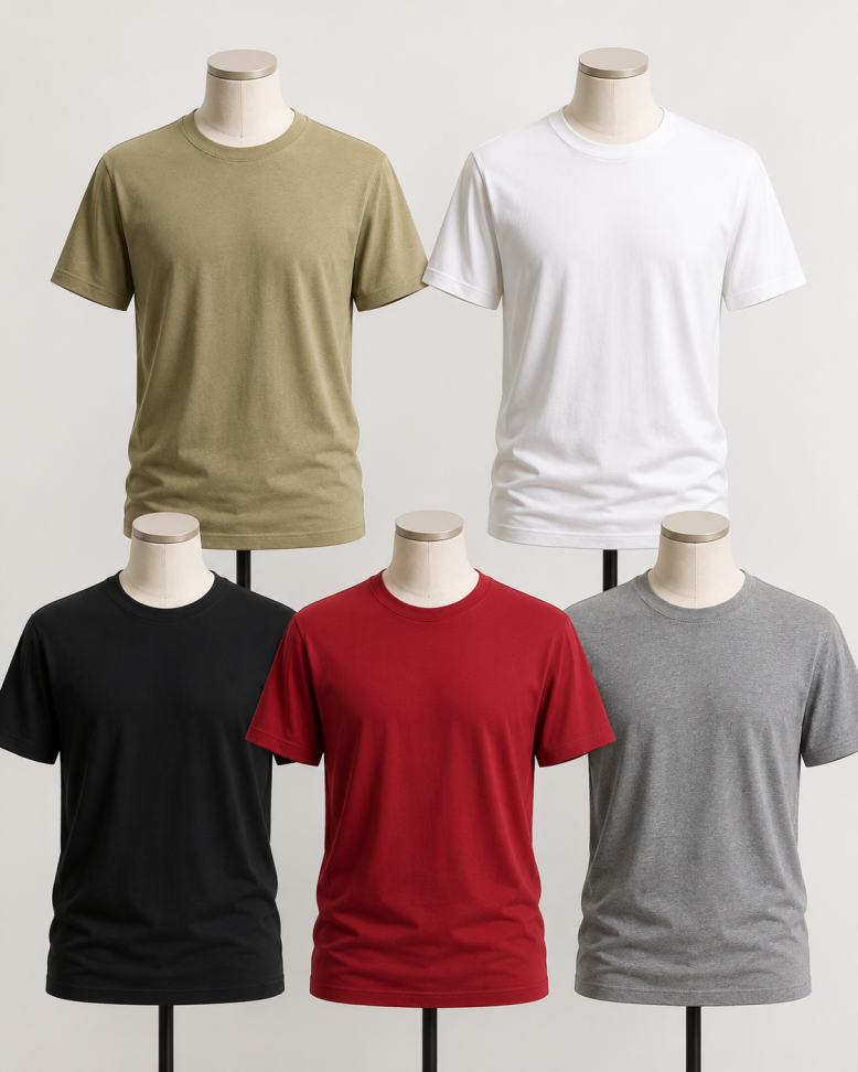 Camiseta Algodão 30.1 Penteado