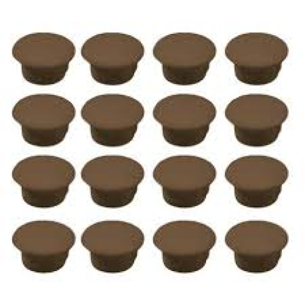 Plug Tapa Parafuso MARROM 10mm C/10un