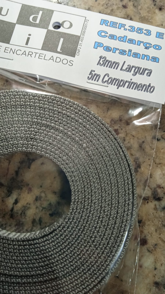 Cadarço para Persiana 13mm C/5m Encartelado