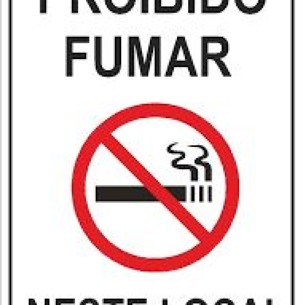 Placa PROIBIDO FUMAR 20x30