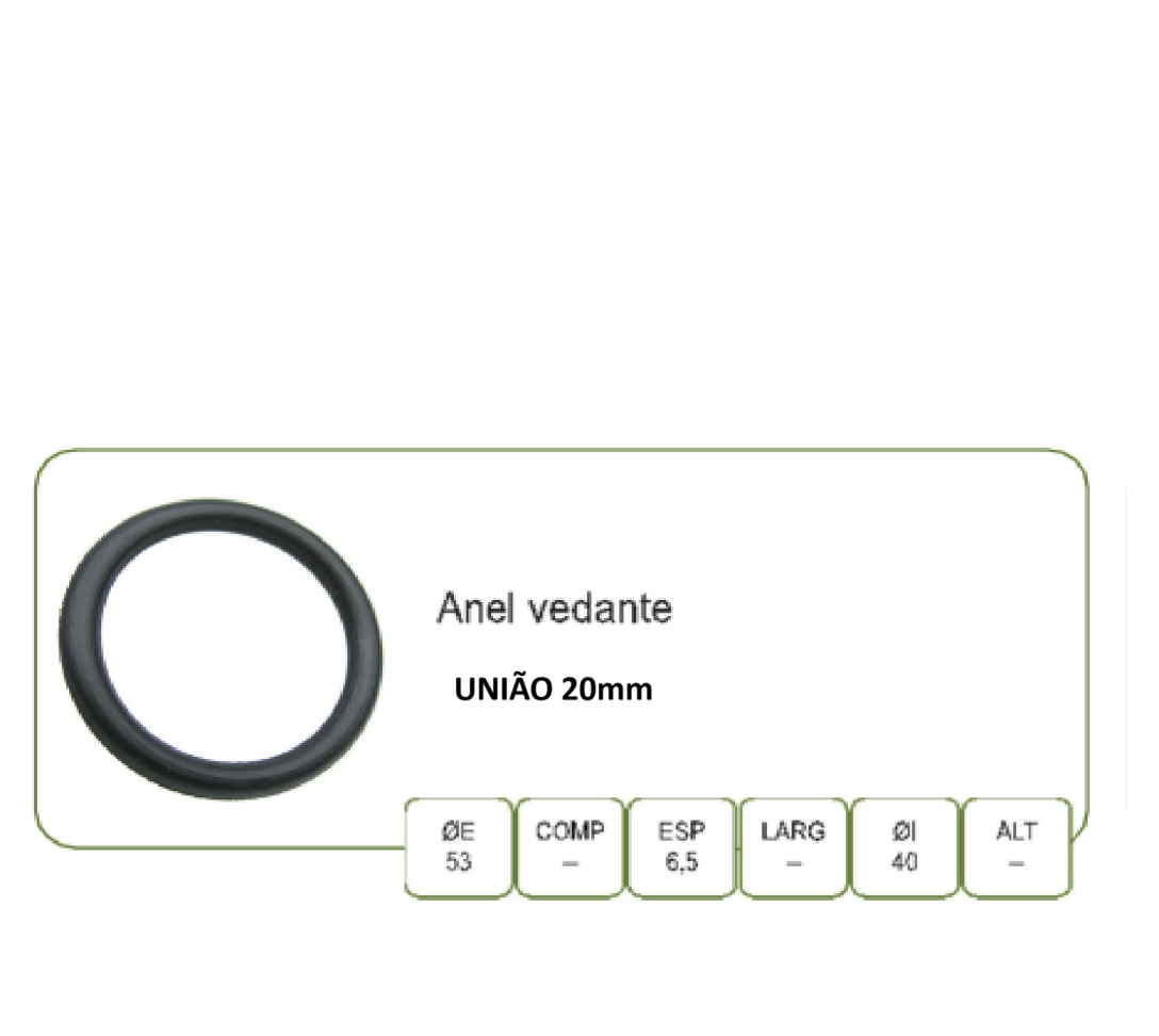 Anel Borracha União 20mm C/10un