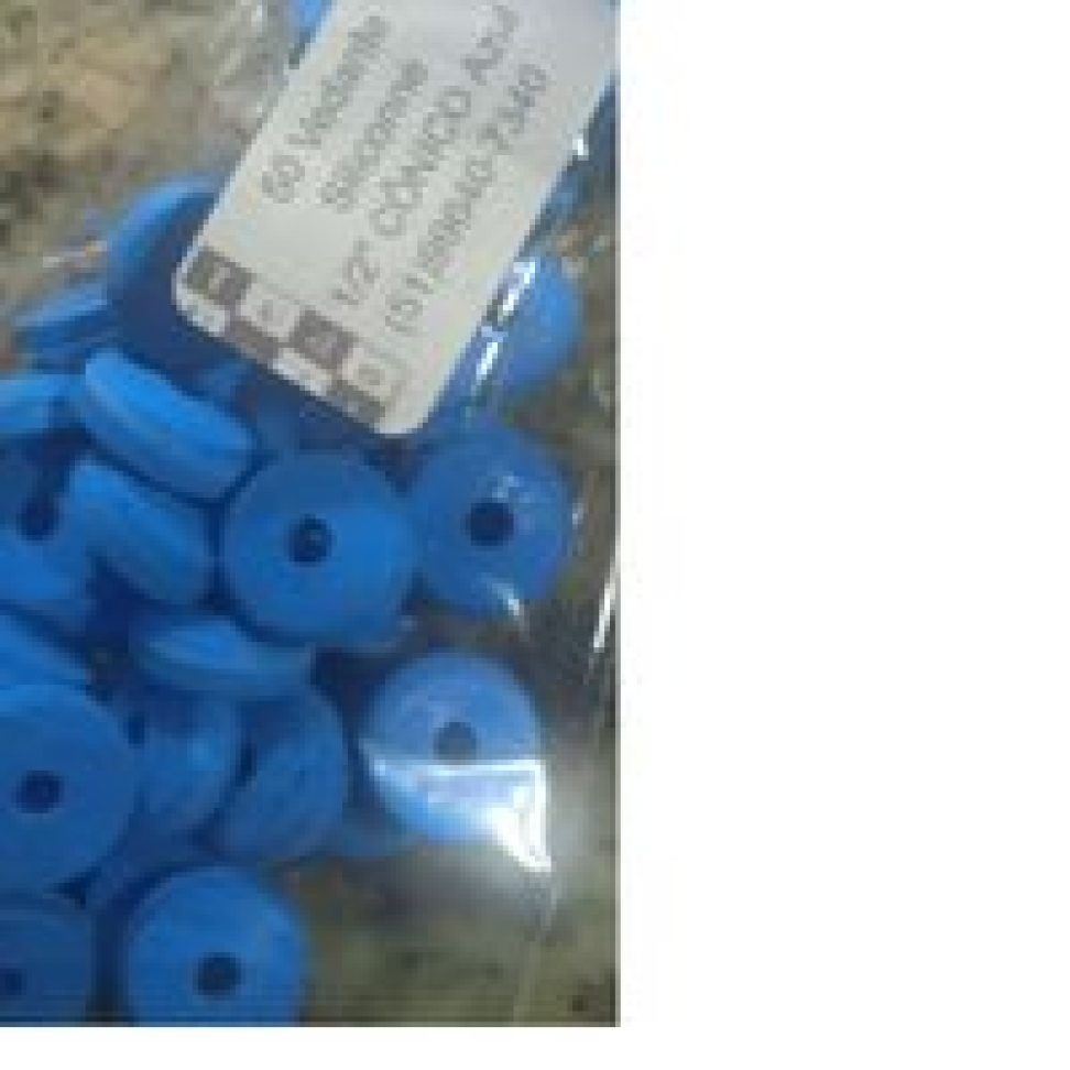 Vedante Silicone 1/2" CÔNICO AZUL C/50un