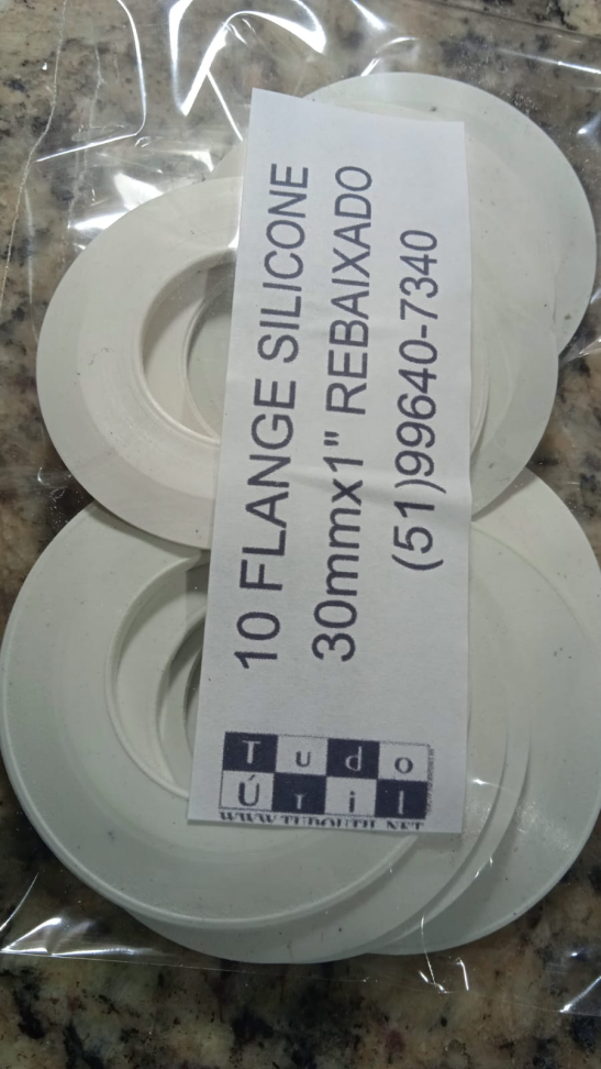 Flange Silicone 30mm x 1" REBAIXADO C/10un