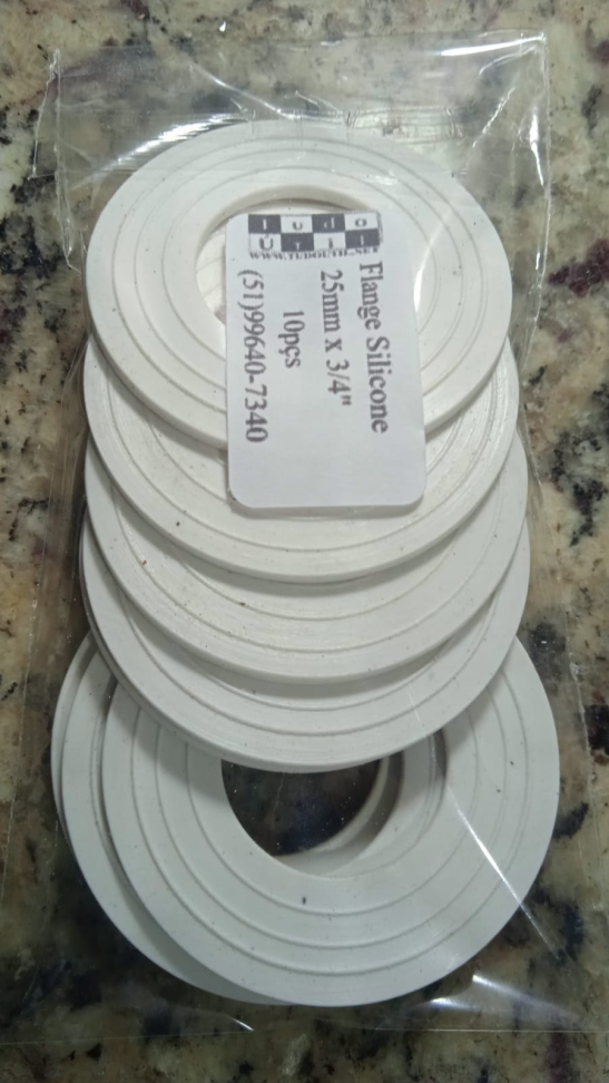 Flange Silicone 25mm x 3/4" C/10un
