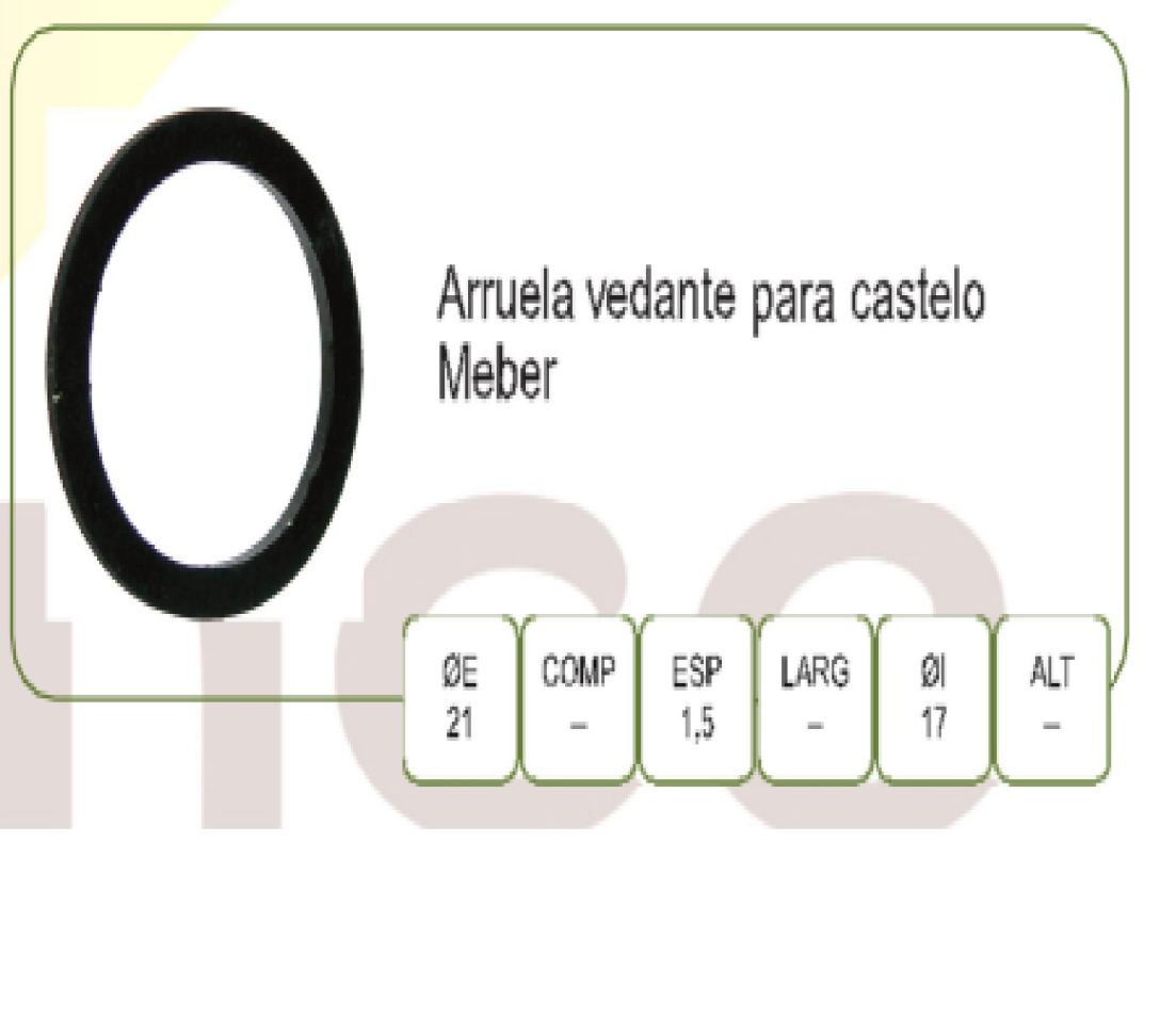 Anel Borracha 177 Encosto Registro Meber C/10un