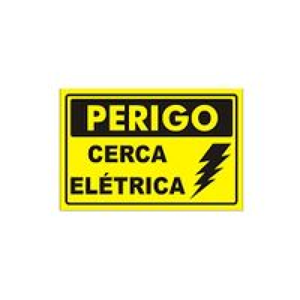 Placa CERCA ELÉTRICA 20x30