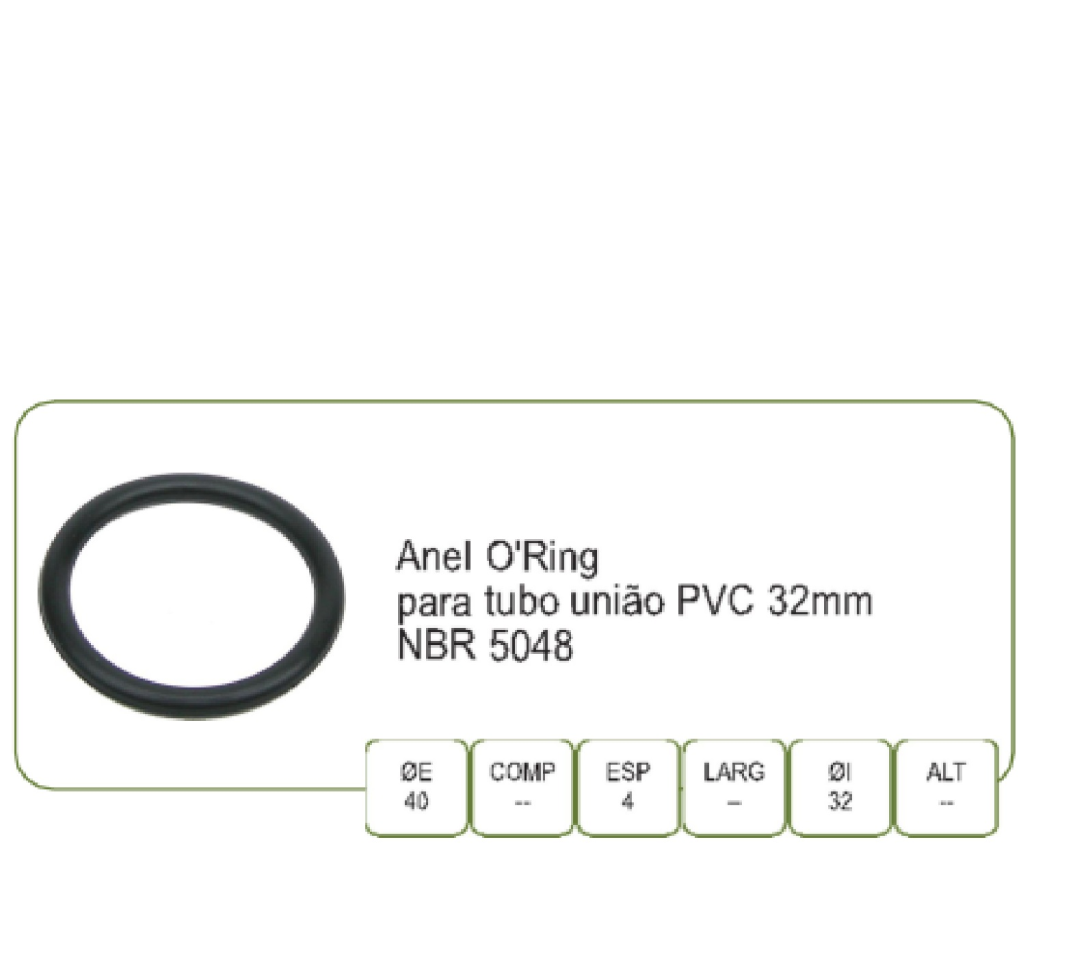 Anel Borracha União 32mm