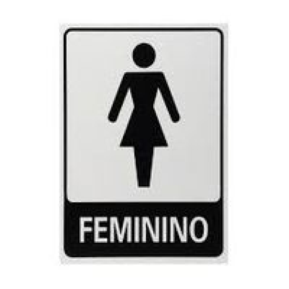 Placa FEMININO 15X20