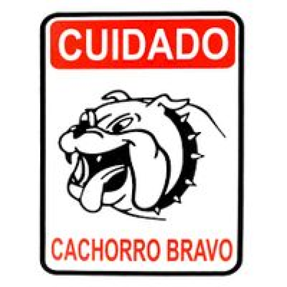 Placa CÃO BRAVO 20x30