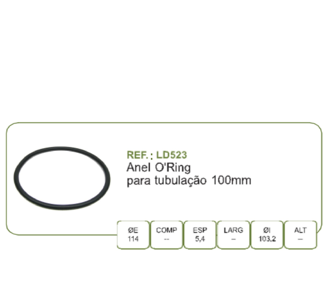 Anel Borracha Tubo 100mm un.