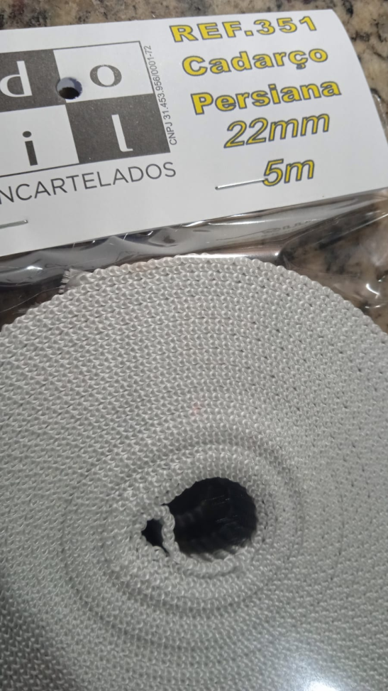 Cadarço Persiana Encatelado 5m