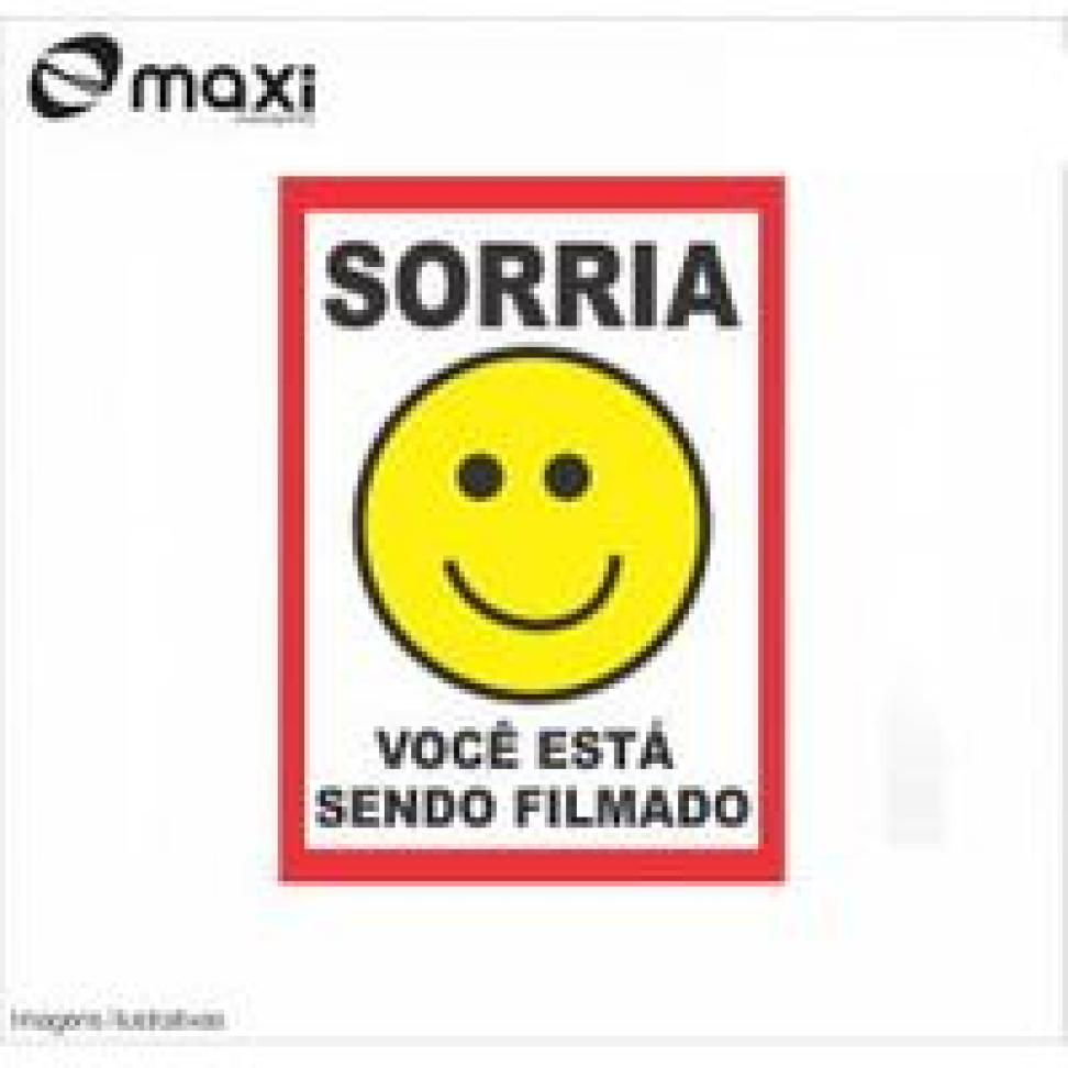 Placa 20x30 SORRIA VOCE ESTÁ SENDO FILMADO