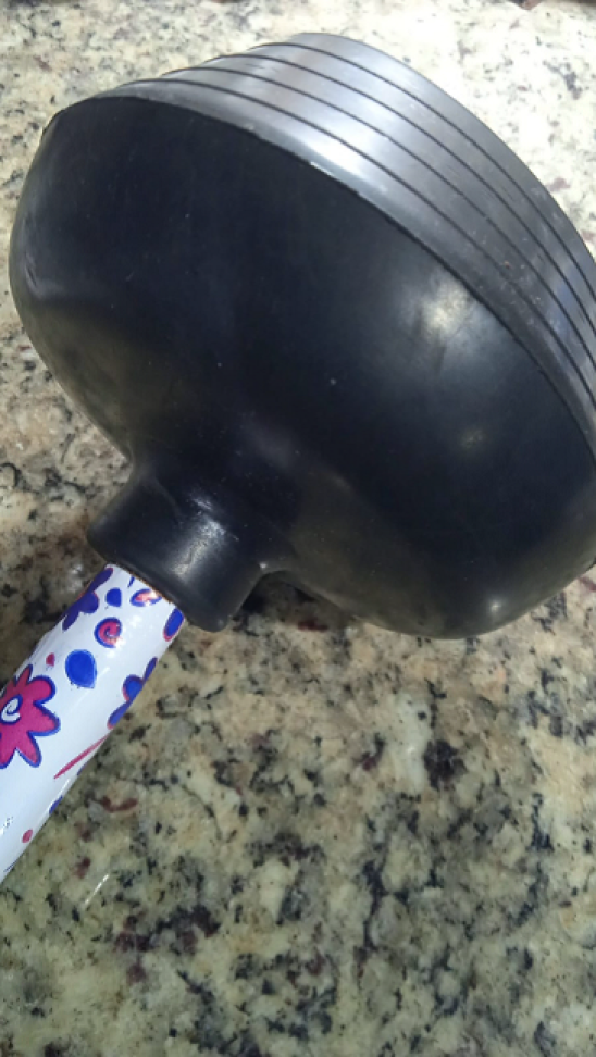 Desentupidor WC Silicone REFORÇADO C/cabo