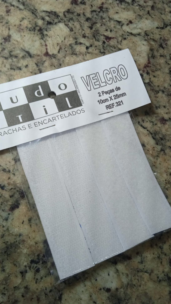 Velcro Fita Branca 2 conjuntos 10mm x 25mm