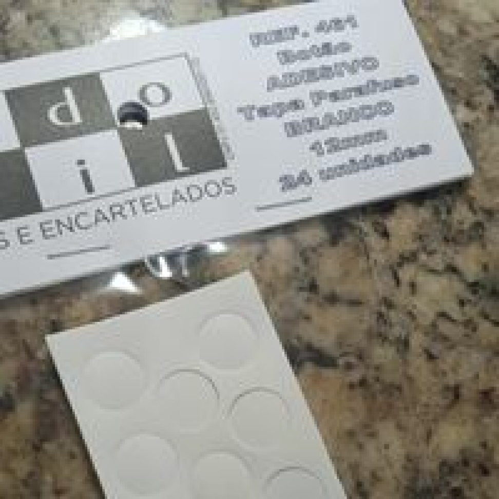 Tapa Parafuso Adesivo BRANCO 12mm C/24un