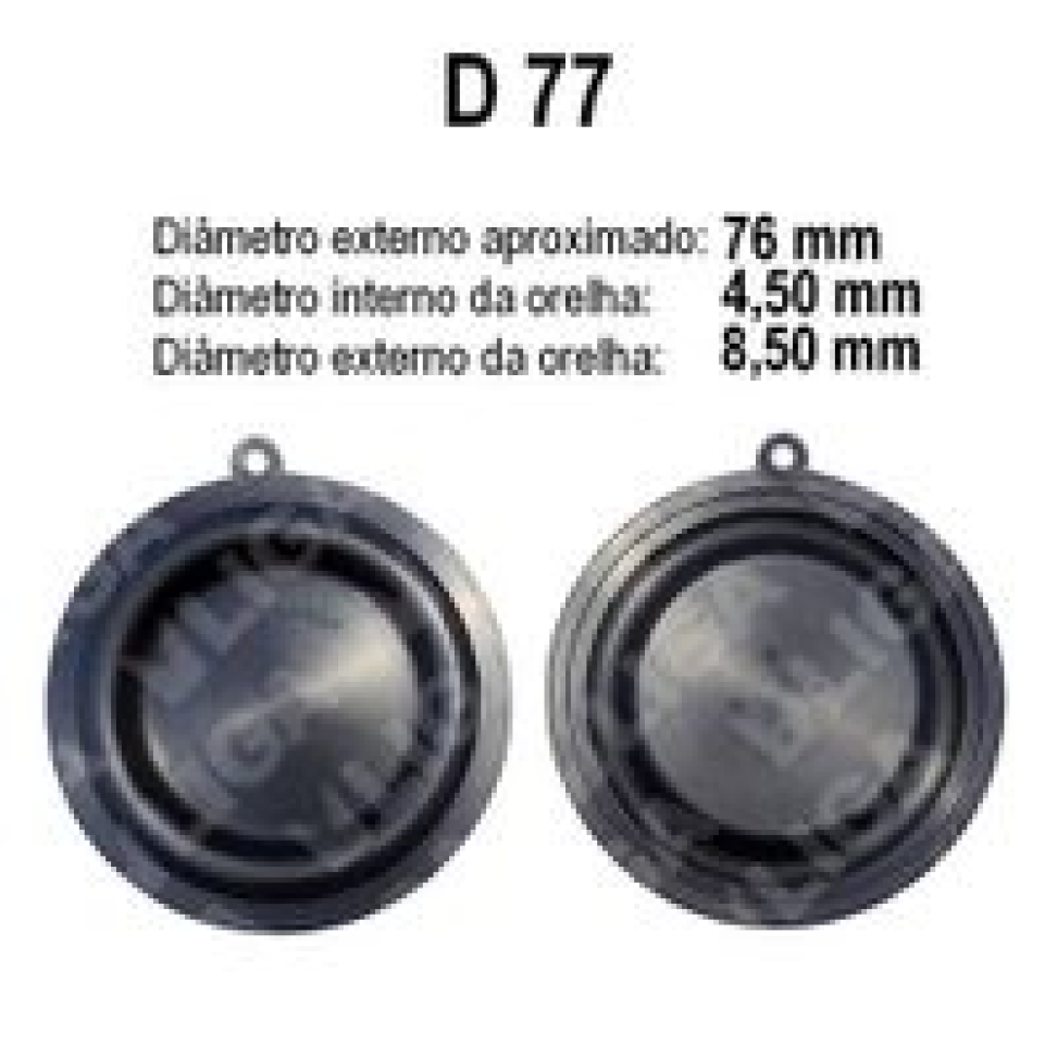 Diafragma D77 Rinnai - Komeco - Equibrás - Orbis - Sakura